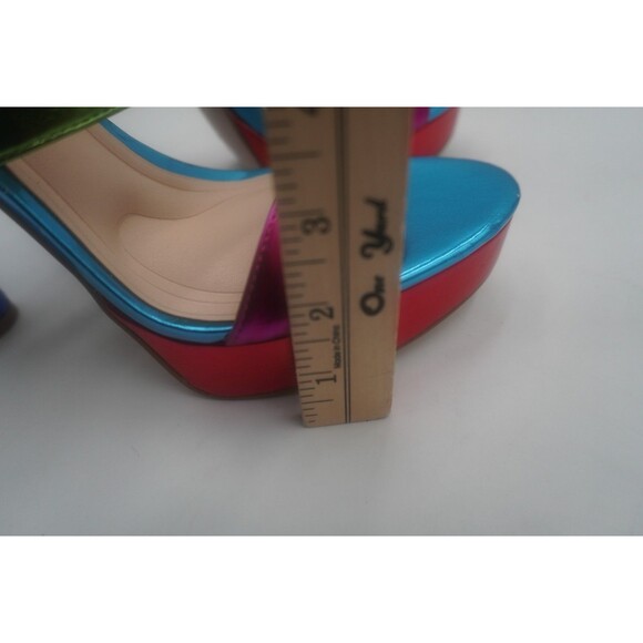 Jessica Simpson Sempira Metallic Rainbow Slip On Platform Block Heel Sandals 10 - Picture 10 of 16